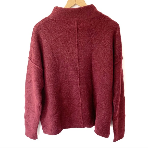 Burgundy Universal Thread Mock Neck Sweater - Picture 4 of 4